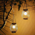 Zewnętrzna lampa wisząca czarna ogrodowa latarnia