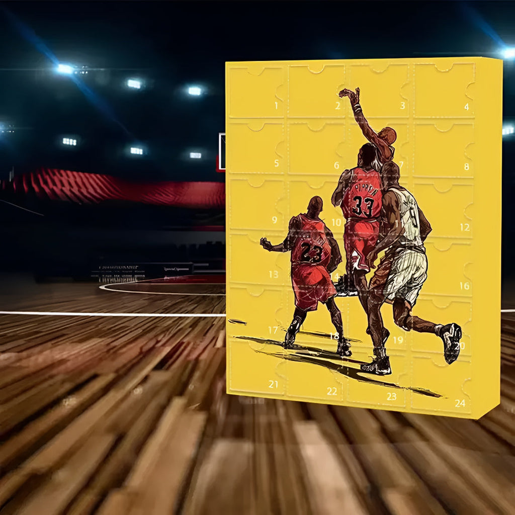 Kalendarz adwentowy koszykówka puzzle 24 okienka dla dzieci