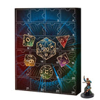 Kalendarz adwentowy RPG fantasy z figurkami i kośćmi do gry