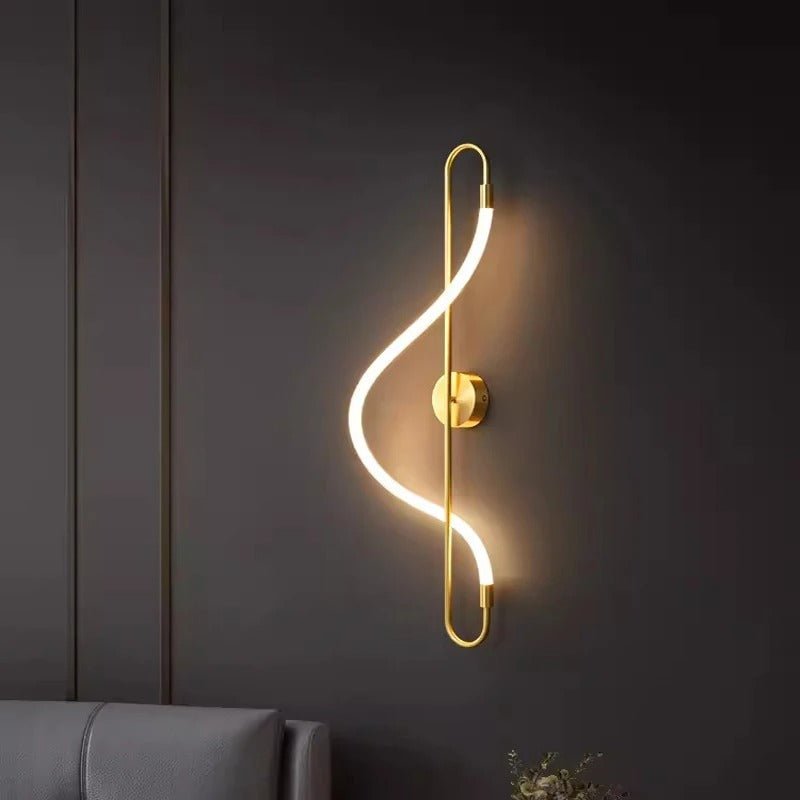 Kinkiet LED nowoczesny minimalistyczny łukowy ścienny