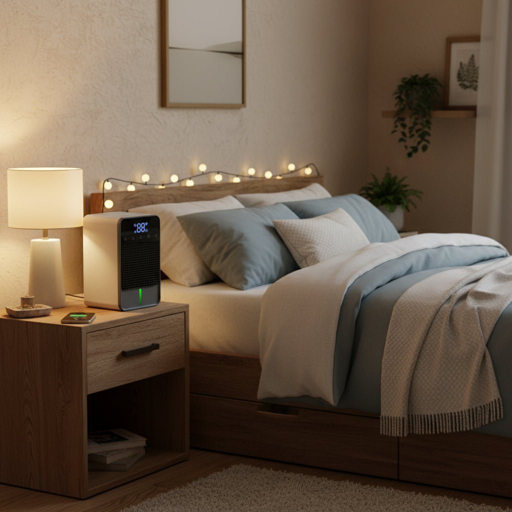 Osuszacz powietrza mini LED biurkowy z dotykowym panelem