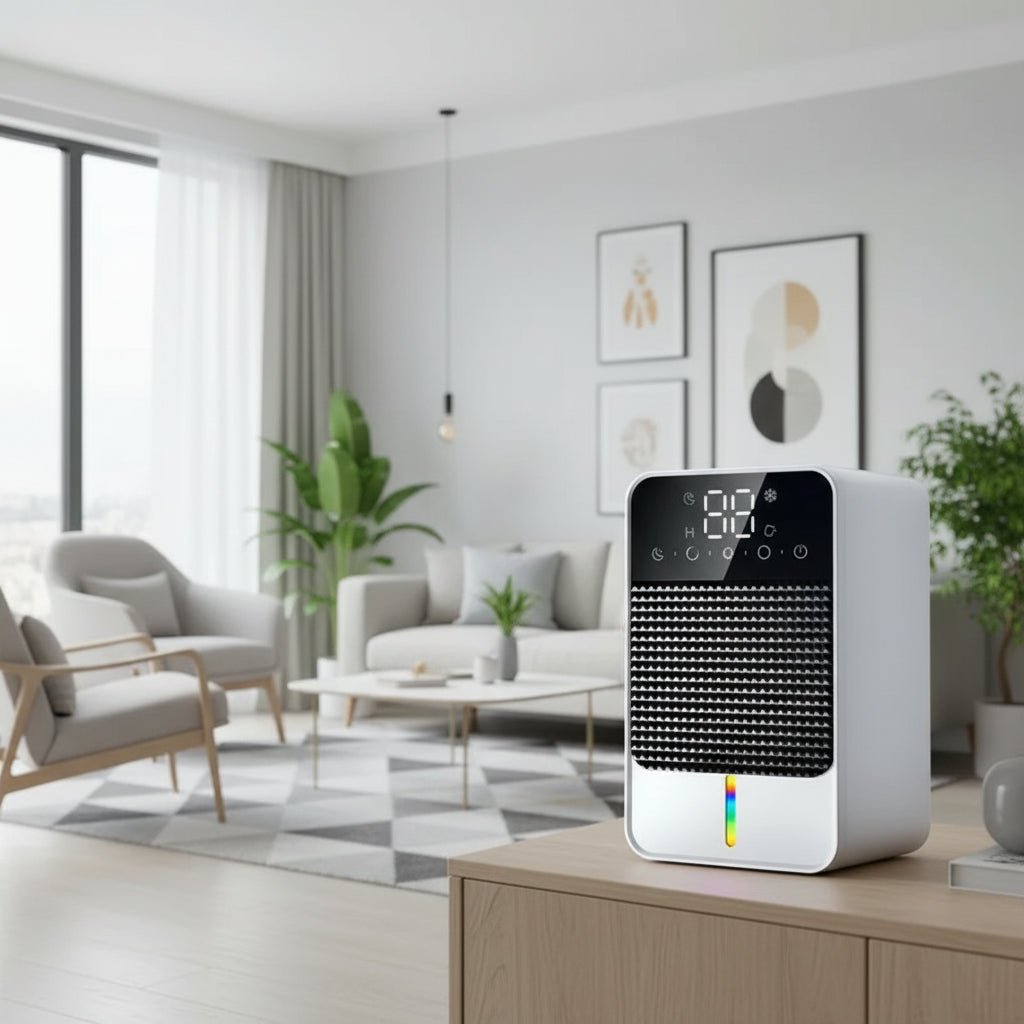 Osuszacz powietrza mini LED biurkowy z dotykowym panelem