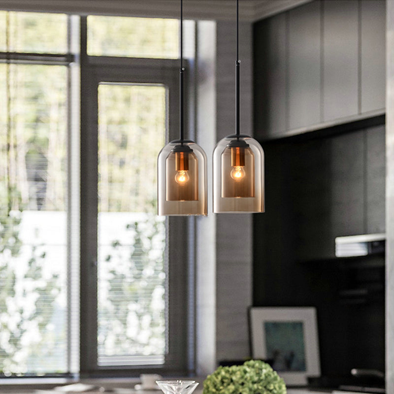 Lampa wisząca nowoczesna kopułowa LED do sypialni