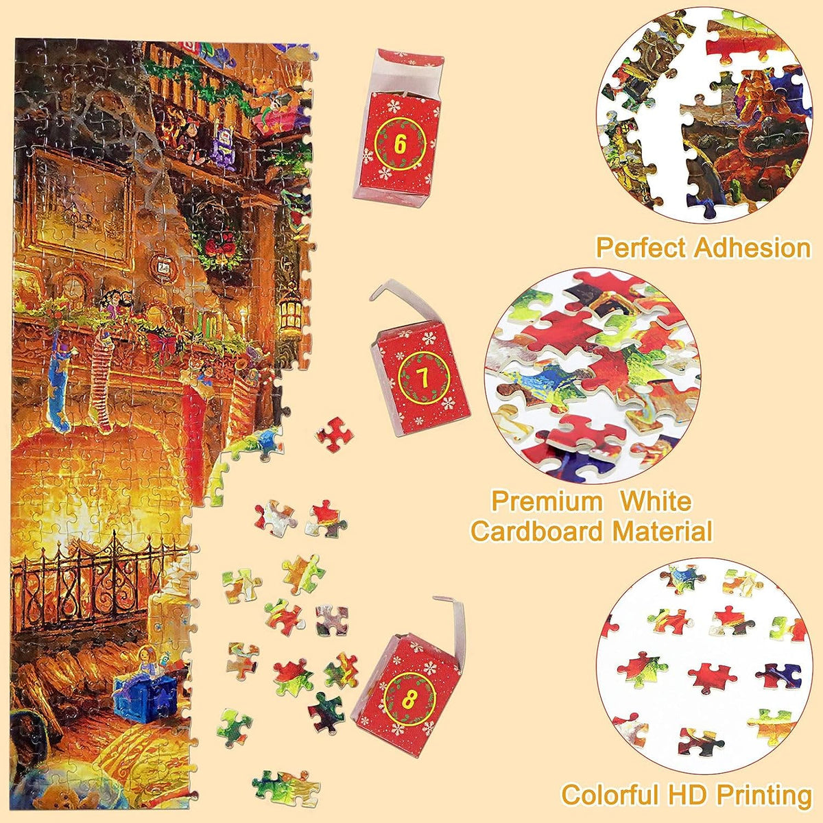 Puzzle świąteczne kalendarz adwentowy dla dorosłych 1008 elementów
