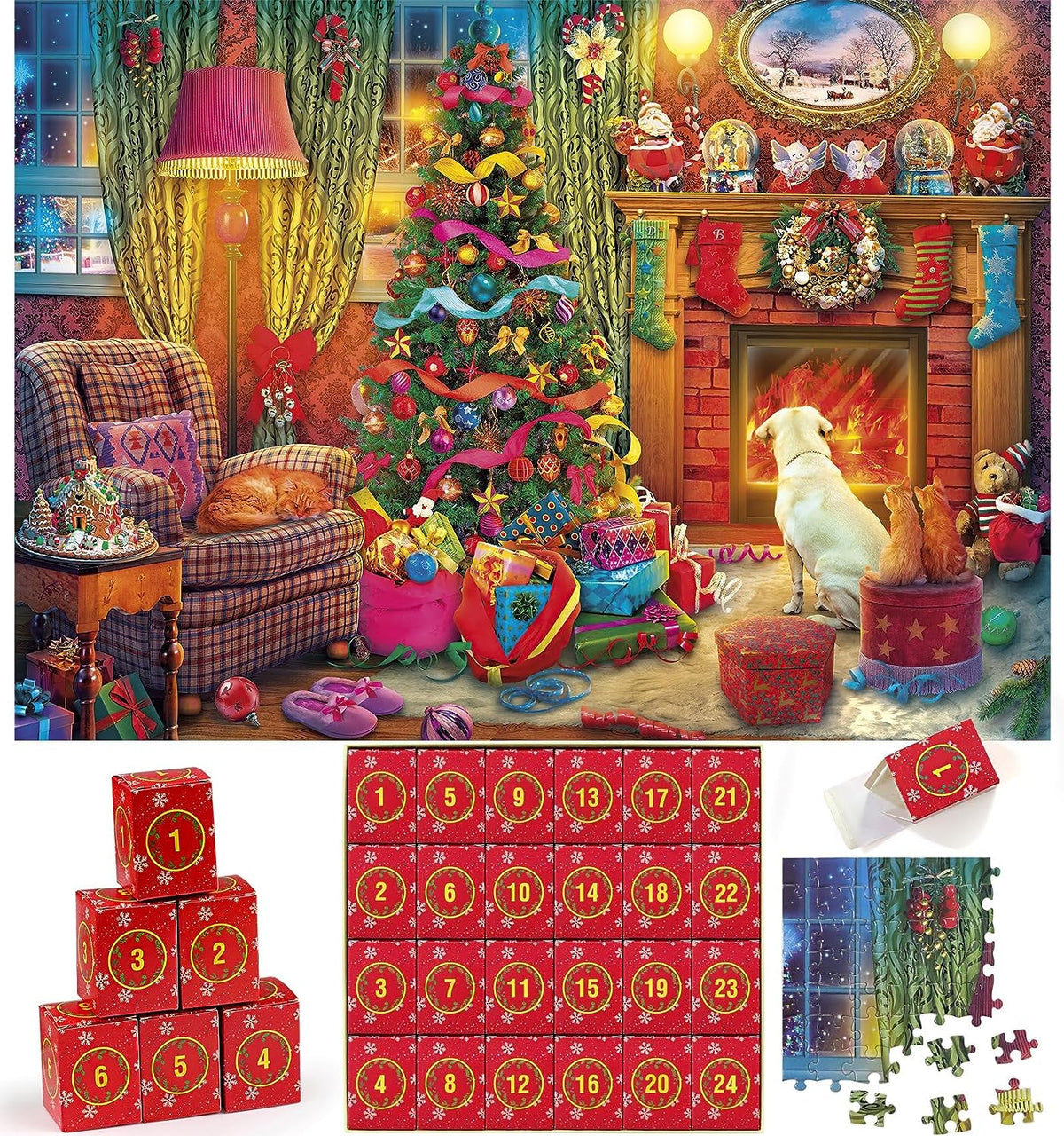 Weihnachtsbaum-Puzzle B (Mit Blindbox-Verpackung)