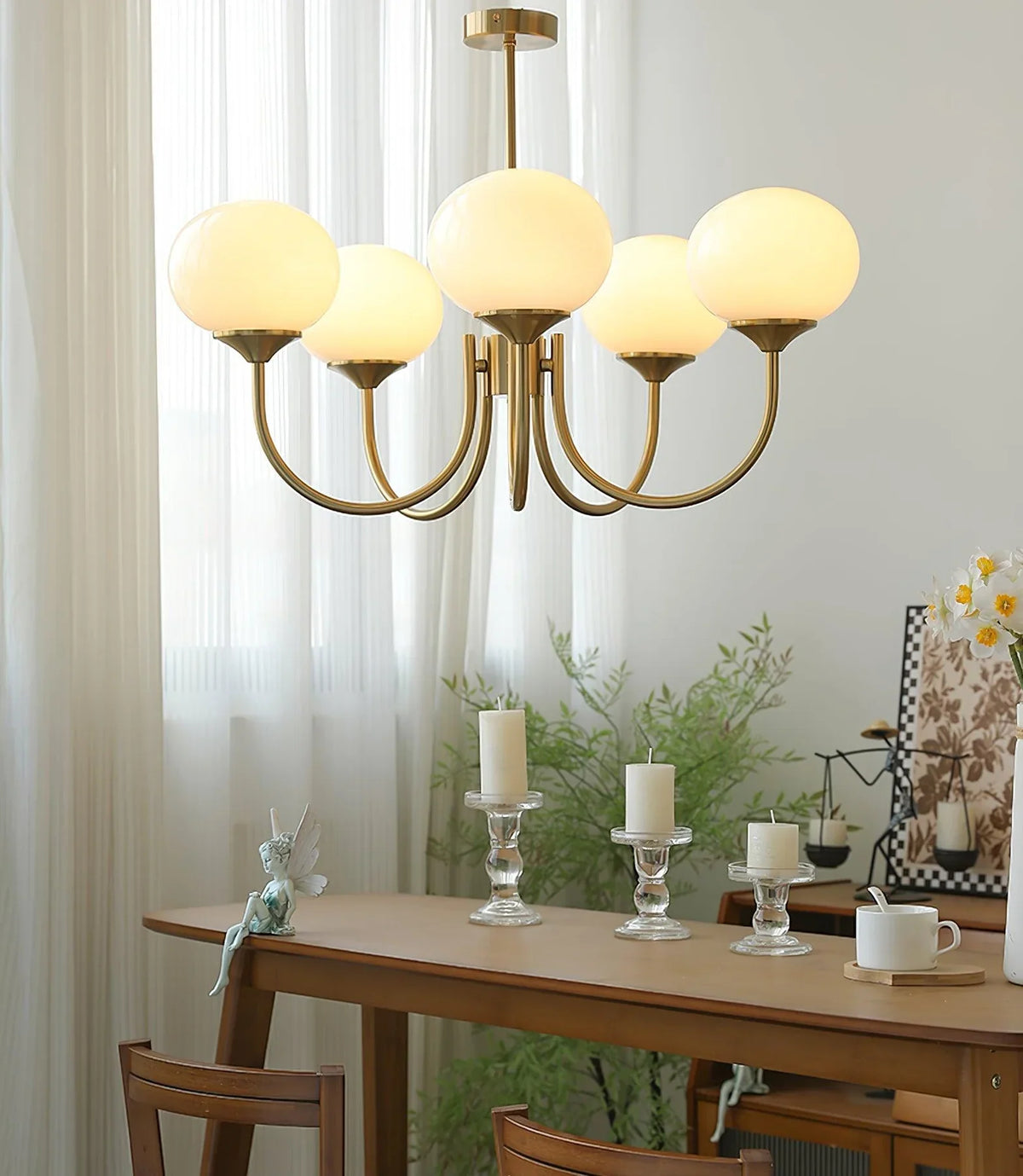 Żyrandol LED kule retro nowoczesny